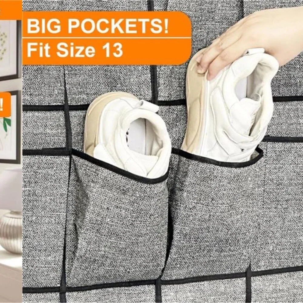 Over Door Shoe Organizer 24 Pocket Hanging Closet Rack Storage for Men Women Kid